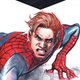 Peter Parker in his Spider-Man costume, looking angrily at the viewer.